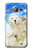 S3794 北極シロクマはシールに恋するペイント Arctic Polar Bear in Love with Seal Paint Samsung Galaxy J3 (2016) バックケース、フリップケース・カバー
