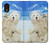 S3794 北極シロクマはシールに恋するペイント Arctic Polar Bear in Love with Seal Paint Samsung Galaxy Xcover 5 バックケース、フリップケース・カバー