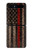 S3804 消防士メタルレッドラインフラググラフィック Fire Fighter Metal Red Line Flag Graphic Samsung Galaxy Z Flip 5G バックケース、フリップケース・カバー