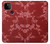 S3817 赤い花の桜のパターン Red Floral Cherry blossom Pattern Google Pixel 5A 5G バックケース、フリップケース・カバー