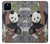 S3793 かわいい赤ちゃん雪パンダのペイント Cute Baby Panda Snow Painting Google Pixel 5 バックケース、フリップケース・カバー