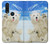 S3794 北極シロクマはシールに恋するペイント Arctic Polar Bear in Love with Seal Paint Motorola One Action (Moto P40 Power) バックケース、フリップケース・カバー