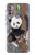 S3793 かわいい赤ちゃん雪パンダのペイント Cute Baby Panda Snow Painting Motorola Moto G30, G20, G10 バックケース、フリップケース・カバー