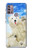 S3794 北極シロクマはシールに恋するペイント Arctic Polar Bear in Love with Seal Paint Motorola Moto G30, G20, G10 バックケース、フリップケース・カバー