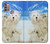 S3794 北極シロクマはシールに恋するペイント Arctic Polar Bear in Love with Seal Paint Motorola Moto G30, G20, G10 バックケース、フリップケース・カバー