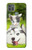 S3795 不機嫌子猫遊び心シベリアンハスキー犬ペイント Grumpy Kitten Cat Playful Siberian Husky Dog Paint Motorola Moto G9 Power バックケース、フリップケース・カバー