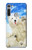 S3794 北極シロクマはシールに恋するペイント Arctic Polar Bear in Love with Seal Paint Motorola Moto G8 バックケース、フリップケース・カバー