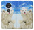 S3794 北極シロクマはシールに恋するペイント Arctic Polar Bear in Love with Seal Paint Motorola Moto G7 Power バックケース、フリップケース・カバー