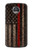 S3804 消防士メタルレッドラインフラググラフィック Fire Fighter Metal Red Line Flag Graphic Motorola Moto Z2 Play, Z2 Force バックケース、フリップケース・カバー