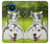 S3795 不機嫌子猫遊び心シベリアンハスキー犬ペイント Grumpy Kitten Cat Playful Siberian Husky Dog Paint Nokia 8.3 5G バックケース、フリップケース・カバー