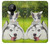 S3795 不機嫌子猫遊び心シベリアンハスキー犬ペイント Grumpy Kitten Cat Playful Siberian Husky Dog Paint Nokia 5.3 バックケース、フリップケース・カバー