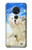 S3794 北極シロクマはシールに恋するペイント Arctic Polar Bear in Love with Seal Paint Nokia 7.2 バックケース、フリップケース・カバー