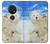 S3794 北極シロクマはシールに恋するペイント Arctic Polar Bear in Love with Seal Paint Nokia 7.2 バックケース、フリップケース・カバー