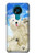 S3794 北極シロクマはシールに恋するペイント Arctic Polar Bear in Love with Seal Paint Nokia 3.4 バックケース、フリップケース・カバー