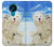 S3794 北極シロクマはシールに恋するペイント Arctic Polar Bear in Love with Seal Paint Nokia 3.4 バックケース、フリップケース・カバー