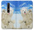 S3794 北極シロクマはシールに恋するペイント Arctic Polar Bear in Love with Seal Paint Nokia 6.1, Nokia 6 2018 バックケース、フリップケース・カバー