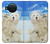 S3794 北極シロクマはシールに恋するペイント Arctic Polar Bear in Love with Seal Paint Nokia X10 バックケース、フリップケース・カバー