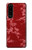 S3817 赤い花の桜のパターン Red Floral Cherry blossom Pattern Sony Xperia 5 III バックケース、フリップケース・カバー