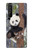 S3793 かわいい赤ちゃん雪パンダのペイント Cute Baby Panda Snow Painting Sony Xperia 1 III バックケース、フリップケース・カバー