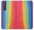 S3799 かわいい縦水彩レインボー Cute Vertical Watercolor Rainbow Sony Xperia 1 III バックケース、フリップケース・カバー