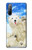 S3794 北極シロクマはシールに恋するペイント Arctic Polar Bear in Love with Seal Paint Sony Xperia 10 II バックケース、フリップケース・カバー