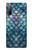 S3809 人魚の鱗 Mermaid Fish Scale Sony Xperia 10 II バックケース、フリップケース・カバー