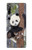 S3793 かわいい赤ちゃん雪パンダのペイント Cute Baby Panda Snow Painting Sony Xperia L4 バックケース、フリップケース・カバー