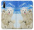 S3794 北極シロクマはシールに恋するペイント Arctic Polar Bear in Love with Seal Paint Sony Xperia L4 バックケース、フリップケース・カバー