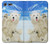 S3794 北極シロクマはシールに恋するペイント Arctic Polar Bear in Love with Seal Paint Sony Xperia XZ Premium バックケース、フリップケース・カバー