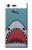 S3825 漫画のサメの海のダイビング Cartoon Shark Sea Diving Sony Xperia XZ Premium バックケース、フリップケース・カバー