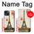 S2108 エッフェル塔パリポストカード Eiffel Tower Paris Postcard iPhone 13 mini バックケース、フリップケース・カバー