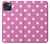 S2358 ピンクの水玉 Pink Polka Dots iPhone 13 mini バックケース、フリップケース・カバー