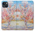 S2450 ブロッサムピンクピーチツリー フィンセント・ファン・ゴッホ Van Gogh Peach Tree Blossom iPhone 13 mini バックケース、フリップケース・カバー