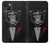 S3167 面白いマフィア猿 Funny Gangster Mafia Monkey iPhone 13 mini バックケース、フリップケース・カバー
