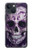S3582 紫の頭蓋骨 Purple Sugar Skull iPhone 13 mini バックケース、フリップケース・カバー