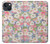 S3688 花の花のアートパターン Floral Flower Art Pattern iPhone 13 mini バックケース、フリップケース・カバー