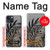 S3692 灰色の黒いヤシの葉 Gray Black Palm Leaves iPhone 13 mini バックケース、フリップケース・カバー