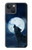S3693 グリムホワイトウルフ満月 Grim White Wolf Full Moon iPhone 13 mini バックケース、フリップケース・カバー