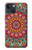 S3694 ヒッピーアートパターン Hippie Art Pattern iPhone 13 mini バックケース、フリップケース・カバー