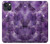 S3713 パープルクォーツアメジストグラフィックプリント Purple Quartz Amethyst Graphic Printed iPhone 13 mini バックケース、フリップケース・カバー