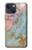 S3717 ローズゴールドブルーパステル大理石グラフィックプリント Rose Gold Blue Pastel Marble Graphic Printed iPhone 13 mini バックケース、フリップケース・カバー