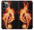 S0493 音楽ノート火災 Music Note Burn iPhone 13 Pro Max バックケース、フリップケース・カバー