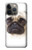 S1852 パグ犬 Pug Dog iPhone 13 Pro Max バックケース、フリップケース・カバー