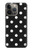 S2299 黒い水玉 Black Polka Dots iPhone 13 Pro Max バックケース、フリップケース・カバー