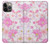 S3036 ピンクフラワーフローラ Pink Sweet Flower Flora iPhone 13 Pro Max バックケース、フリップケース・カバー