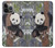 S3793 かわいい赤ちゃん雪パンダのペイント Cute Baby Panda Snow Painting iPhone 13 Pro Max バックケース、フリップケース・カバー