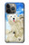 S3794 北極シロクマはシールに恋するペイント Arctic Polar Bear in Love with Seal Paint iPhone 13 Pro Max バックケース、フリップケース・カバー