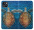 S1249 青い海亀 Blue Sea Turtle iPhone 13 バックケース、フリップケース・カバー