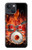 S1431 スカル ドラム ファイア ロック音楽 Skull Drum Fire Rock iPhone 13 バックケース、フリップケース・カバー