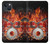 S1431 スカル ドラム ファイア ロック音楽 Skull Drum Fire Rock iPhone 13 バックケース、フリップケース・カバー